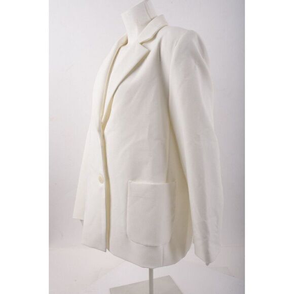 Zara Womens Straight Cut Blazer Suit Jacket S White 8473/888 NWT - Picture 4 of 6